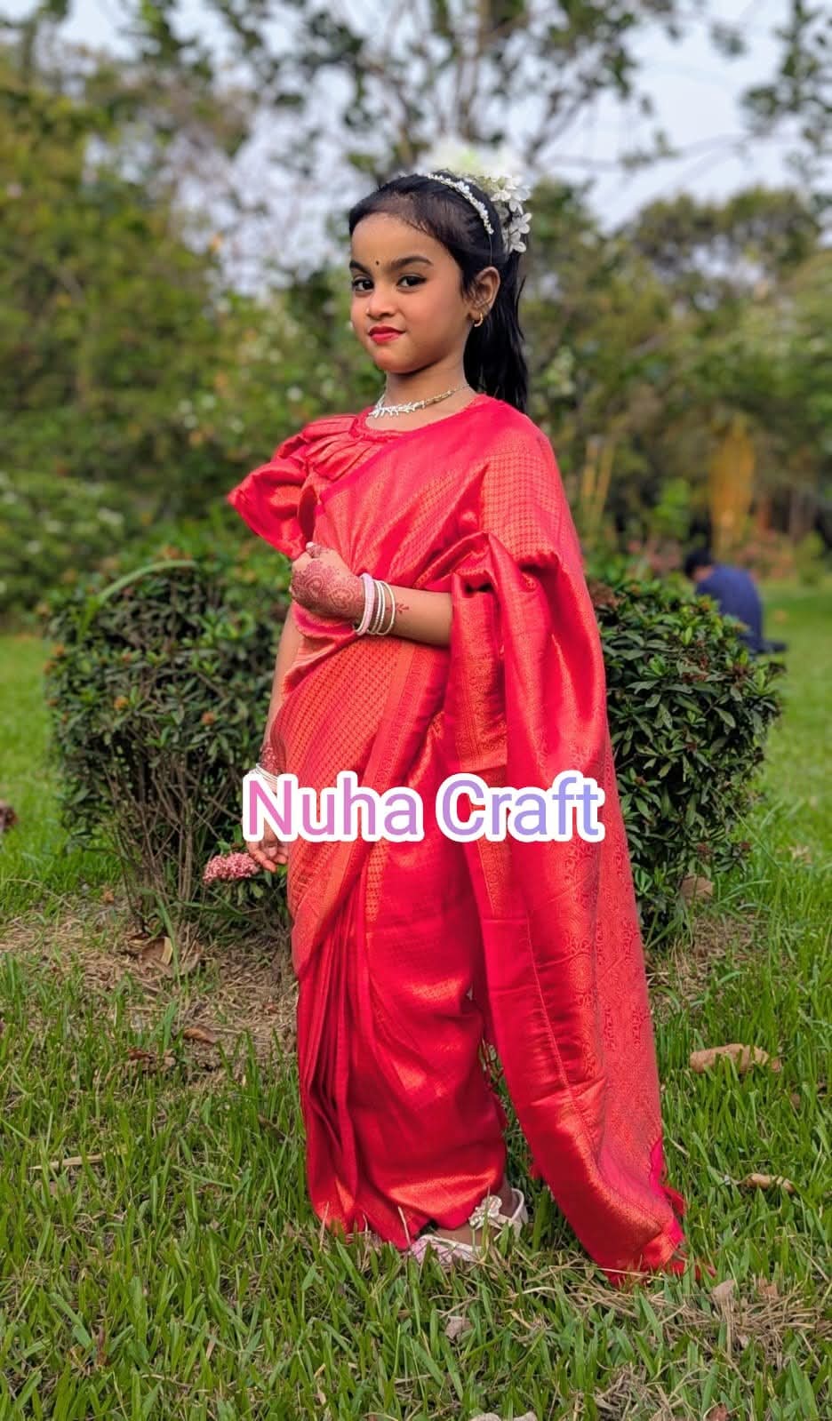 ইন্ডিয়ান কাঞ্জিপুরাম শাড়ি Red