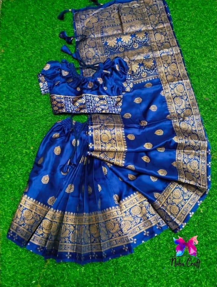 জাপানি সিল্ক বেনারসি Blue