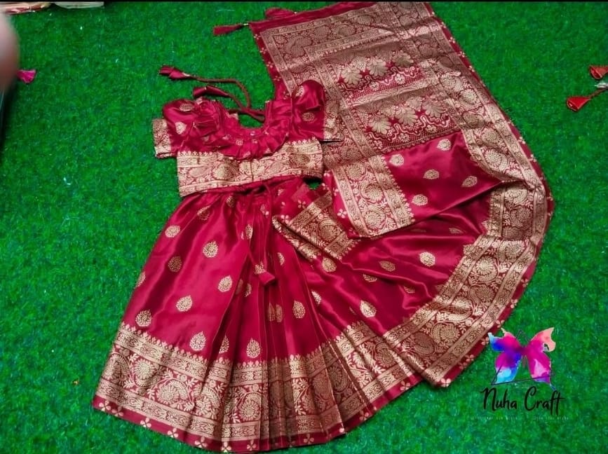 জাপানি সিল্ক বেনারসি Maroon
