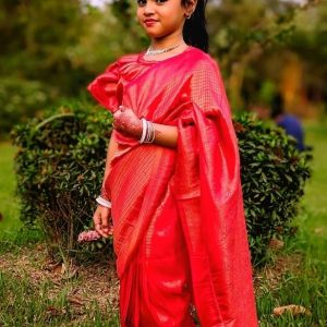 ইন্ডিয়ান কাঞ্জিভরম রেডিশাড়ি