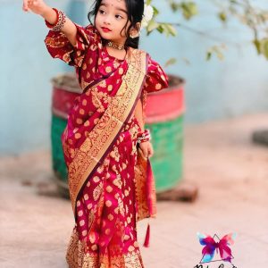 লতা কাতান-রেডিশাড়ি (খয়েরি)