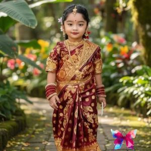 লতা কাতান-রেডিশাড়ি (গাঢ় খয়েরি)
