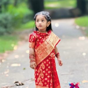 লতা কাতান-রেডিশাড়ি (লাল)